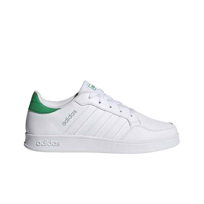 Zapatilla Adidas Breaknet blanco verde para niños