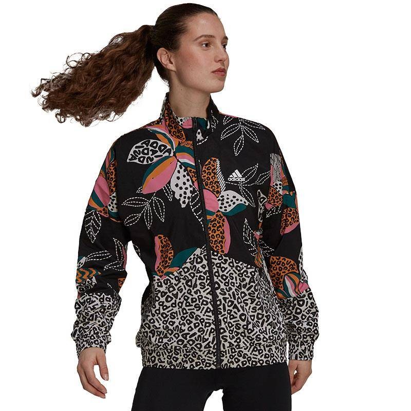adidas Cortavientos Farm Rio Print Multicolor Mujer | Totalsport.es Color  Negro Deporte Training TALLA TEXTIL S Genero MUJER