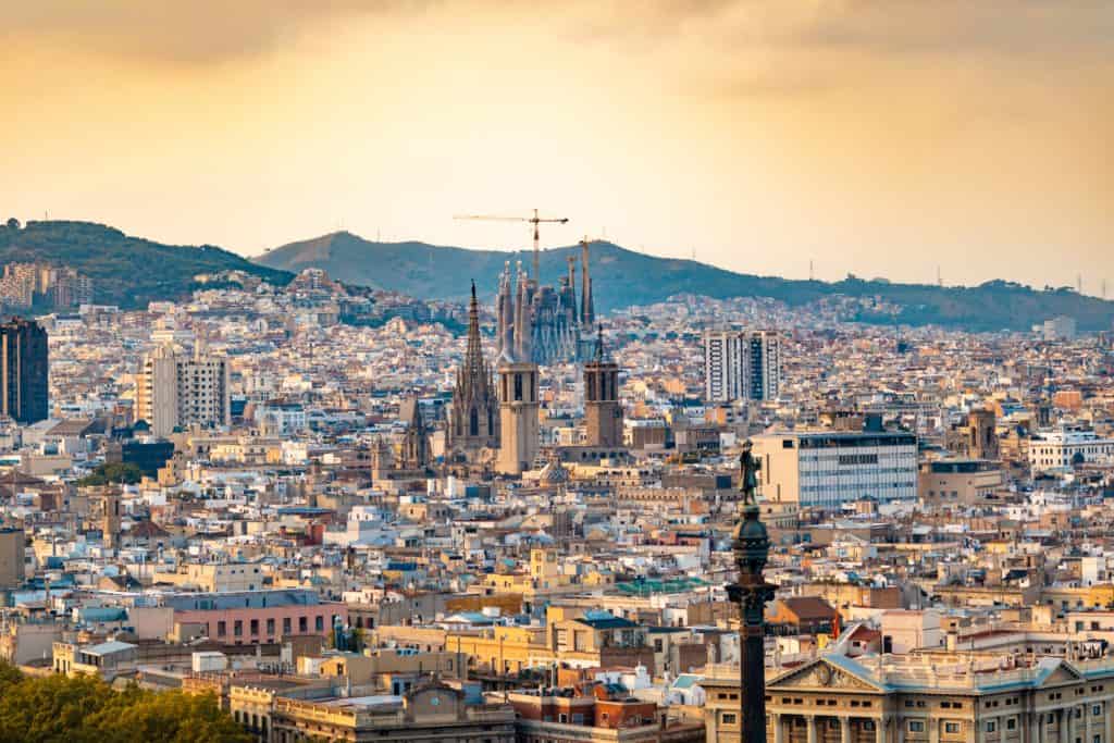 vista panoramica de la ciudad de Barcelona